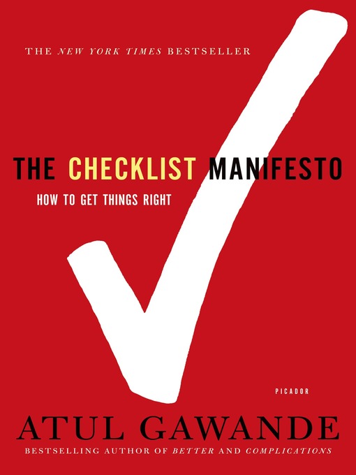 Title details for The Checklist Manifesto by Atul Gawande - Wait list